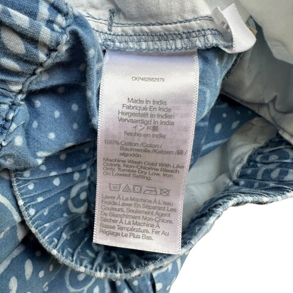 Madewell Pull-On Ruffled Mini Skirt in Indigo Floral Preppy Boho Cottage Size SM - Picture 7 of 7